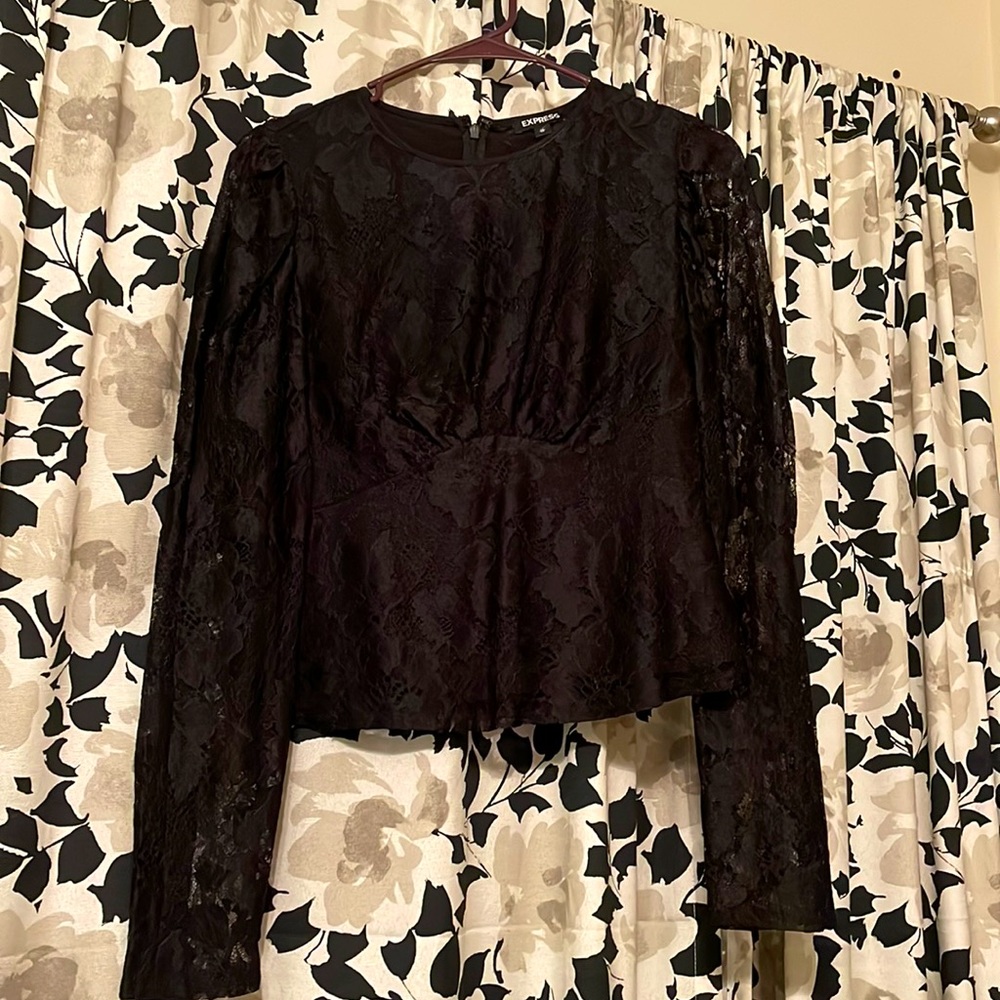 Brand new black laced top
